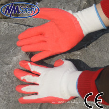 NMSAFETY 13g gestrickte Handschuhe Latex Großhandel Arbeit Handschuh Bau Handschuhe